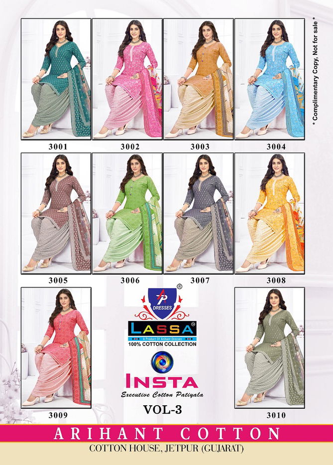 Insta Vol 3 By Lassa Dress Material Cotton Printed Dress Material Wholesale Price In Surat
